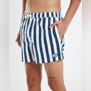 ARVUST Dreams 14" Volley Boardshorts Navy/White Size 30 Beach Preppy Coastal
